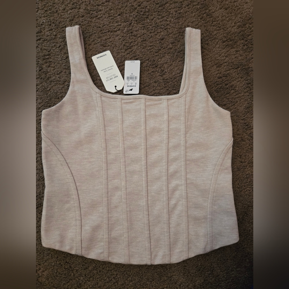 Express Light Beige Tank Top